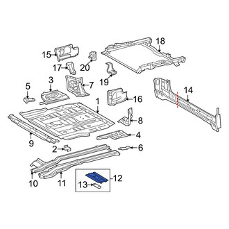 Toyota OE - Rear Floor Pan Crossmember