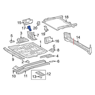 Toyota OE - Floor Extension Bracket