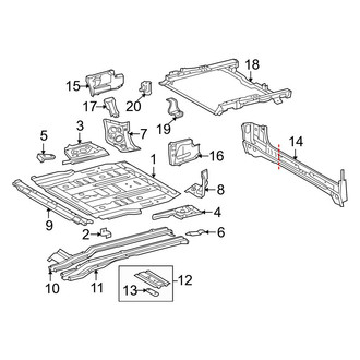 Toyota OE - Rear Body & Floor - Floor & Rails