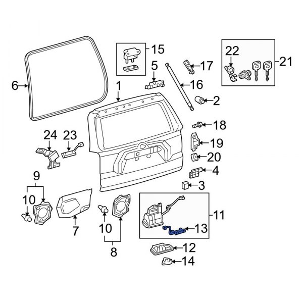 Toyota OE 8423035010 - Rear Liftgate Ajar Indicator Switch