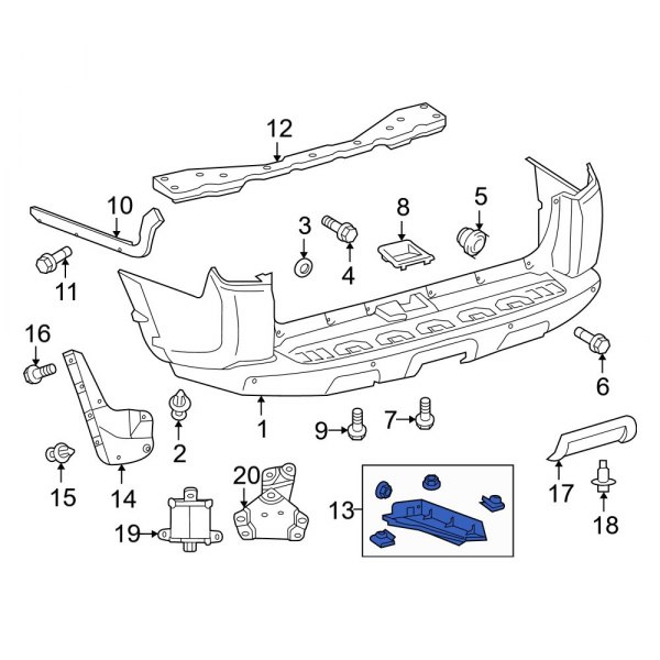 Toyota OE 5372335050 Right Lower Bumper Cover Bracket