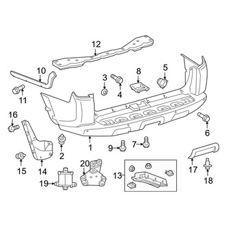 Toyota OE - Rear Bumper - Bumper & Components
