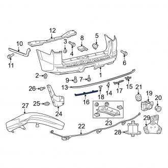 Toyota OE - Rear Left Outer Bumper Impact Strip