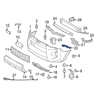 Toyota OE - Front Left Outer Bumper Cover Bracket