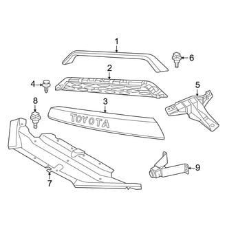 Toyota OE - Grille & Components (Nameplate Type)