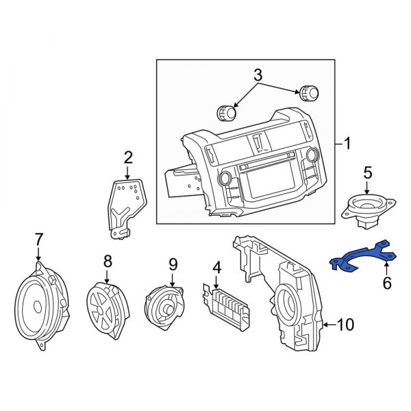 Radio Speaker Bracket