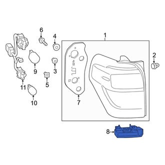 Toyota OE - Left Upper Tail Light Bracket