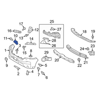 Toyota OE - Left Lower Bumper Cover Bracket