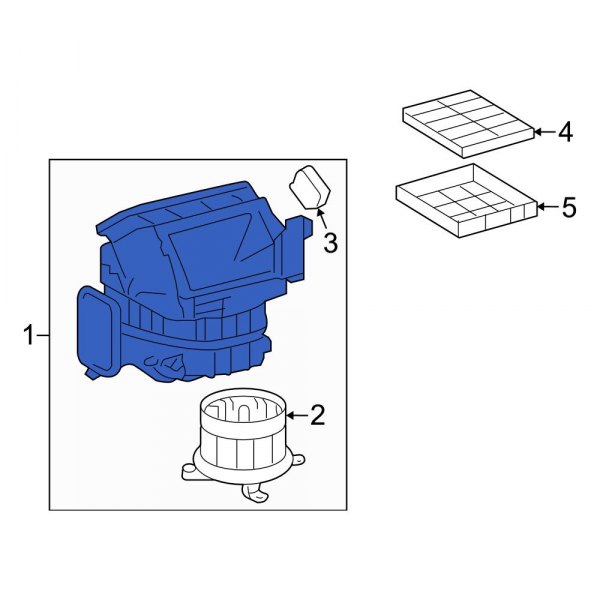 HVAC Blower Case Assembly