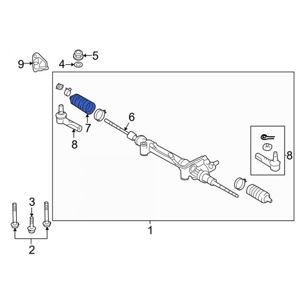 Rack and Pinion Bellows