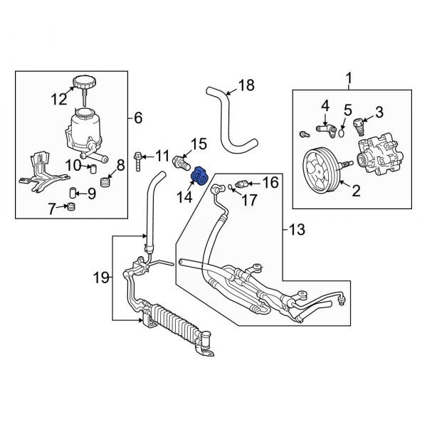 Toyota OE 4432730040 Power Steering Pressure Hose Gasket