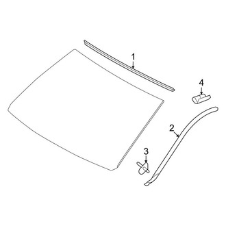 Toyota OE - Windshield - Reveal Moldings