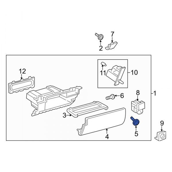 Glove Box Door Screw