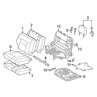 Toyota OE - Seats & Tracks - Third Row Seats (Right Side, Trim & Components)