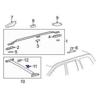 Toyota OE - Roof Luggage Carrier Cross Rail Bolt