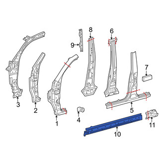 Toyota OE - Front Right Rocker Panel Reinforcement