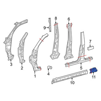 Toyota OE - Rear Left Rocker Panel Reinforcement