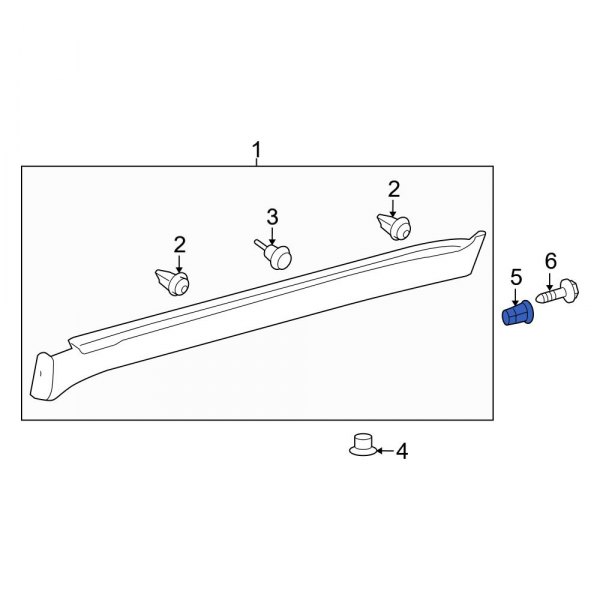 Toyota OE 90189A0002 Wheel Arch Molding Grommet