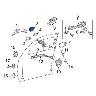 Toyota OE - Front Left Exterior Door Handle Cover
