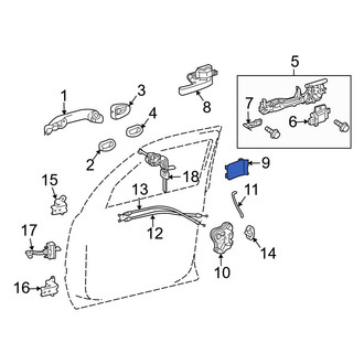 Toyota OE - Rear Left Interior Door Handle Trim