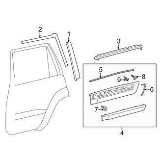 Toyota OE - Rear Door - Exterior Trim