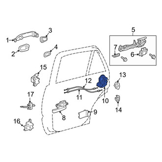 Toyota OE - Rear Right Door Latch Assembly