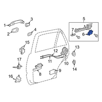 Toyota OE - Rear Right Door Latch Assembly