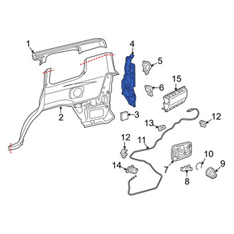 Toyota OE - Rear Left Outer Quarter Panel Extension