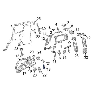 Toyota OE - Right Wheel Housing Bracket