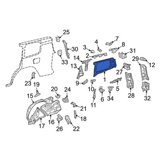 Toyota OE - Rear Right Inner Quarter Panel