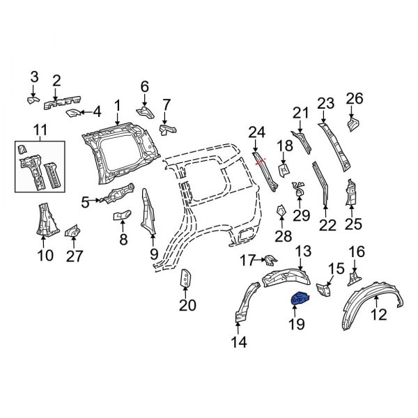 Wheel Housing Bracket