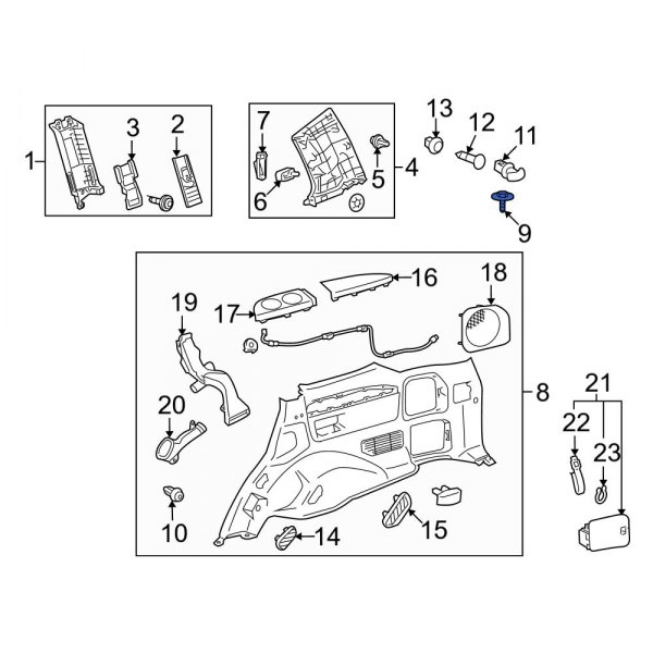 Quarter Panel Trim Panel Clip