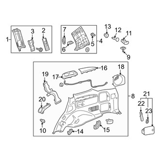Toyota OE - Quarter Panel - Interior Trim (Passenger Side)