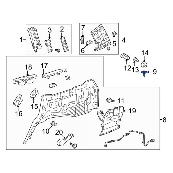 Quarter Panel Trim Panel Clip