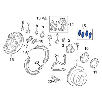 Toyota OE - Rear Disc Brake Pad Set
