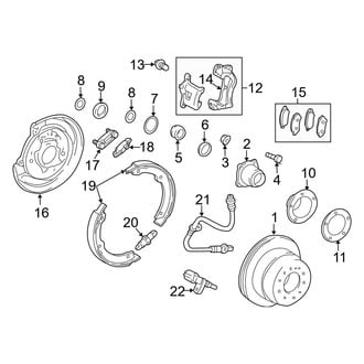 Toyota OE - Rear Suspension - Brake Components