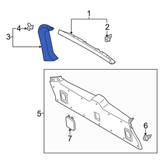 Toyota OE - Rear Left Liftgate Trim
