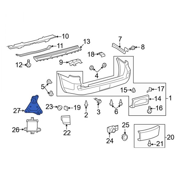 Blind Spot Detection System Warning Sensor