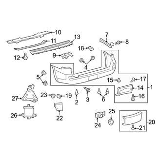 Toyota OE - Rear Bumper - Bumper & Components
