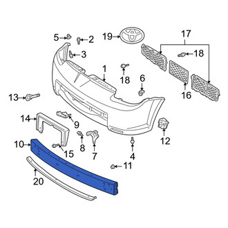 Toyota OE - Front Bumper Cover Reinforcement Beam