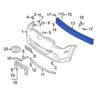 Toyota OE - Front Bumper Cover Reinforcement Beam