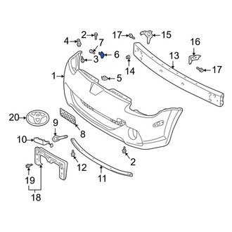 Toyota OE - Rear Bumper Cover Support Rail