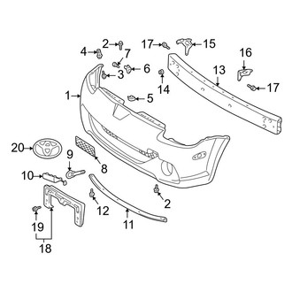 Toyota OE - Front Bumper - Bumper & Components