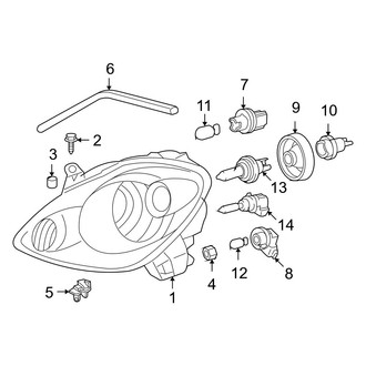 Toyota OE - Front Lamps - Headlamp Components