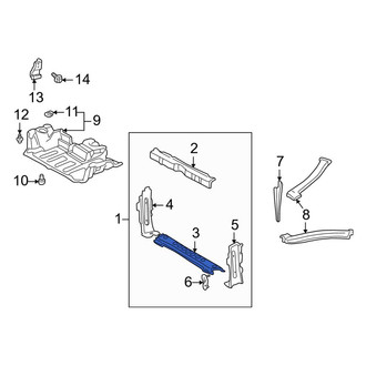 Toyota OE - Front Lower Radiator Support Tie Bar