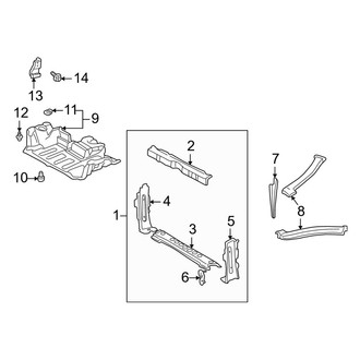 Toyota OE - Cooling - Radiator Support