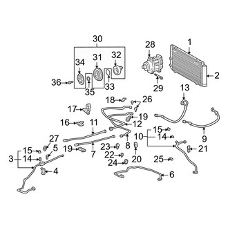 Toyota OE - Air Conditioner & Heater - Condenser, Compressor & Lines