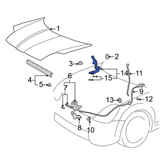 Toyota OE - Front Left Hood Hinge