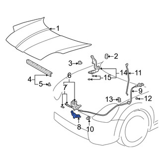 Toyota OE - Hood Safety Catch
