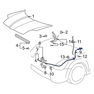 Toyota OE - Front Hood Release Cable